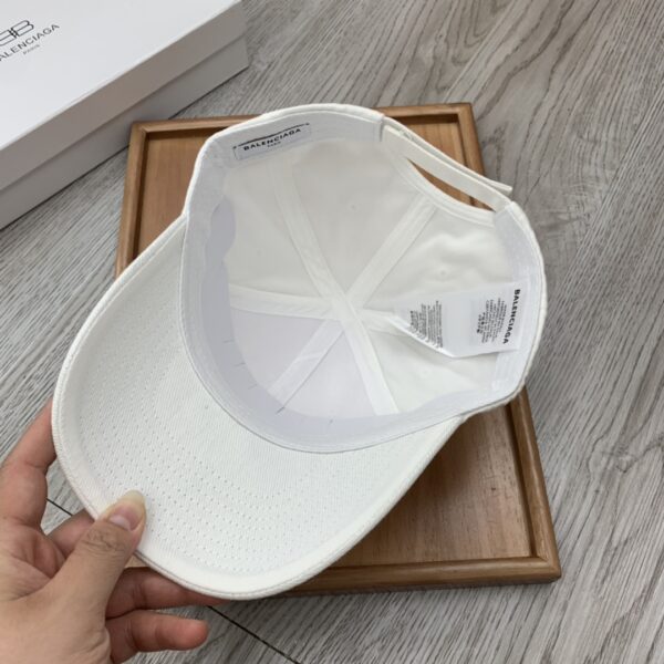 Balenciaga Logo Front Cap In White