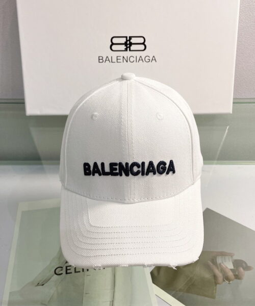 Balenciaga Logo Front Cap In White