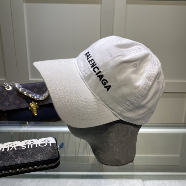 Balenciaga Logo Front Cap In White