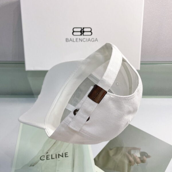Balenciaga Logo Front Cap In White