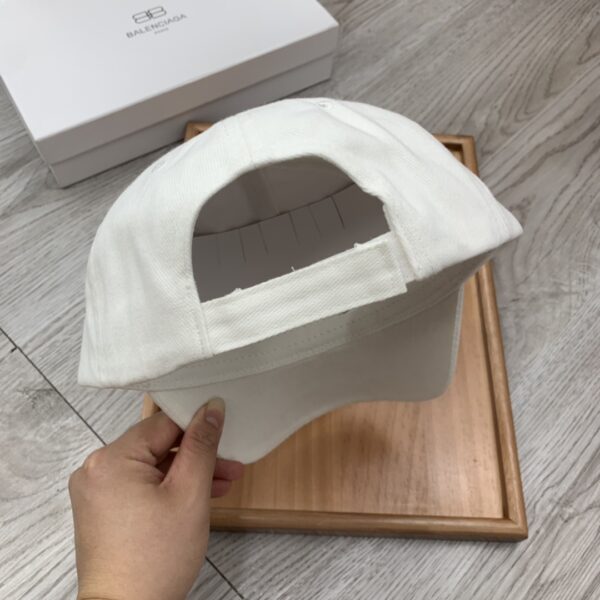 Balenciaga Logo Front Cap In White