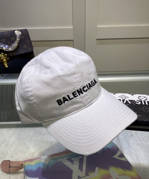Balenciaga Logo Front Cap In White