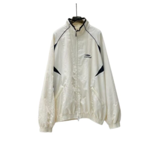 Balenciaga Logo Track Jacket White For Women