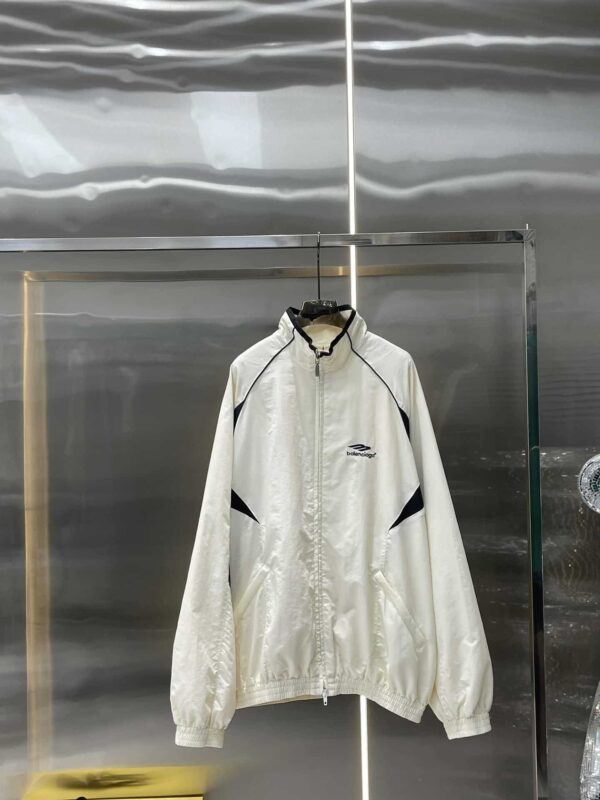 Balenciaga Logo Track Jacket White For Women