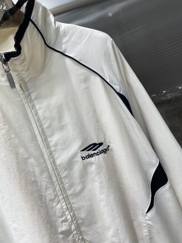 Balenciaga Logo Track Jacket White For Women