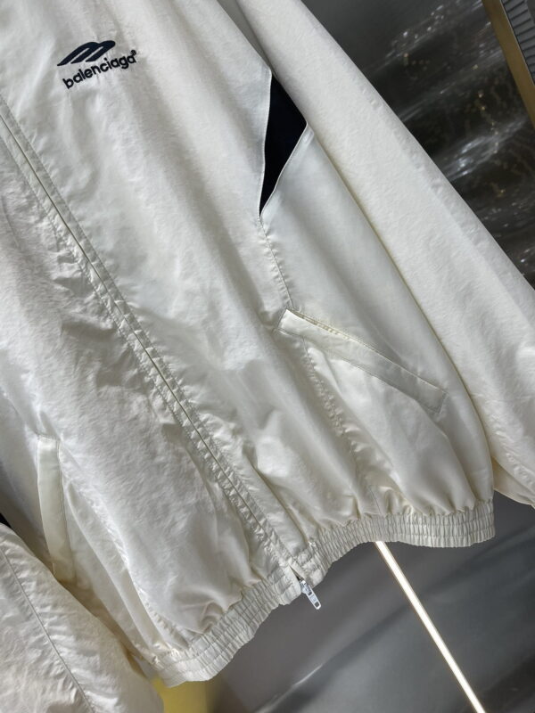 Balenciaga Logo Track Jacket White For Women