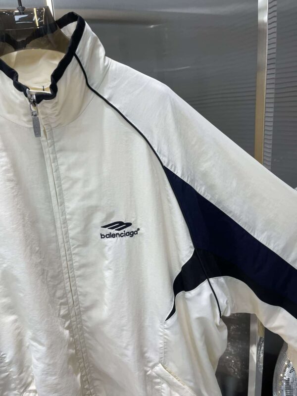 Balenciaga Logo Track Jacket White For Women