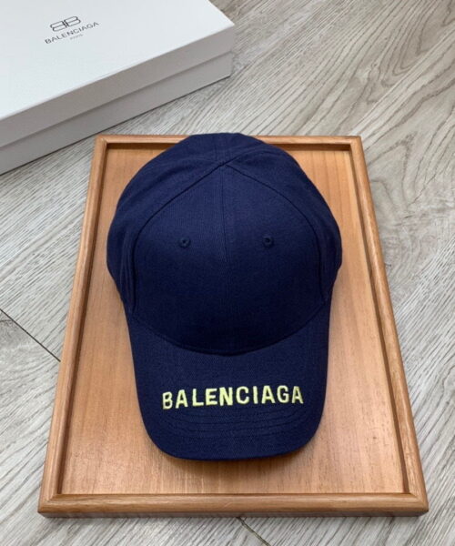 Balenciaga Logo Visor Cap In Blue