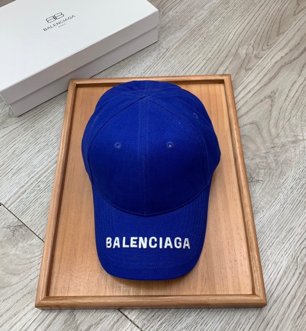 Balenciaga Logo Visor Cap In Blue