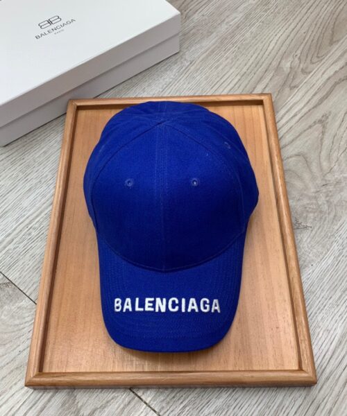 Balenciaga Logo Visor Cap In Blue