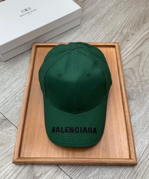 Balenciaga Logo Visor Cap In Green