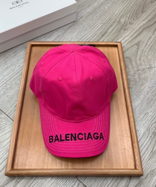 Balenciaga Logo Visor Cap In Pink