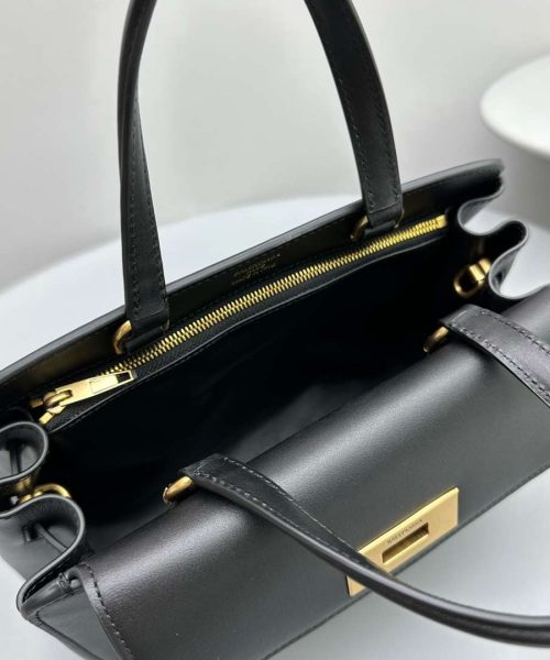 Balenciaga Money Small Tote Bag Black For Women 9.2in/23.5cm