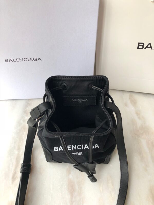 Balenciaga Navy Cabas Linen Crossbody Bag In Black, For Women, Women's Bags 9.8in/25cm
