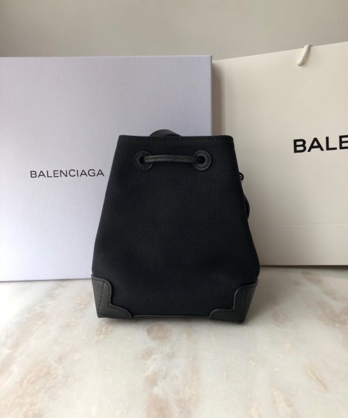 Balenciaga Navy Cabas Linen Crossbody Bag In Black, For Women, Women's Bags 9.8in/25cm