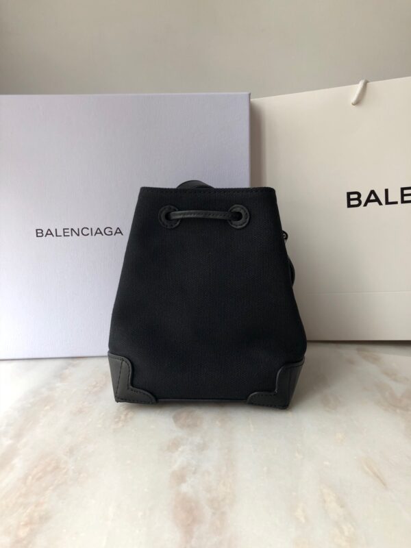 Balenciaga Navy Cabas Linen Crossbody Bag In Black, For Women, Women's Bags 9.8in/25cm