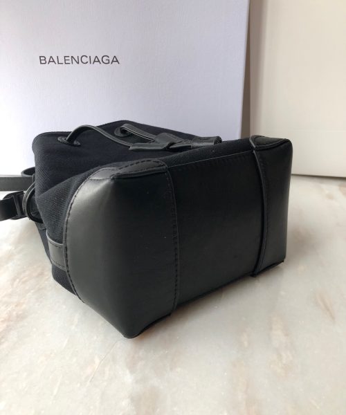 Balenciaga Navy Cabas Linen Crossbody Bag In Black, For Women, Women's Bags 9.8in/25cm