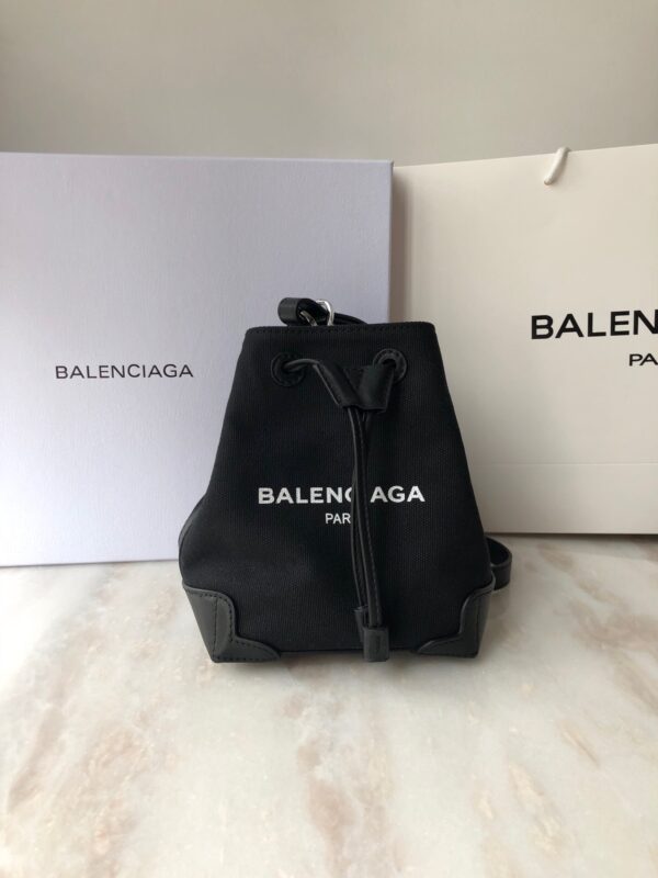 Balenciaga Navy Cabas Linen Crossbody Bag In Black, For Women, Women's Bags 9.8in/25cm