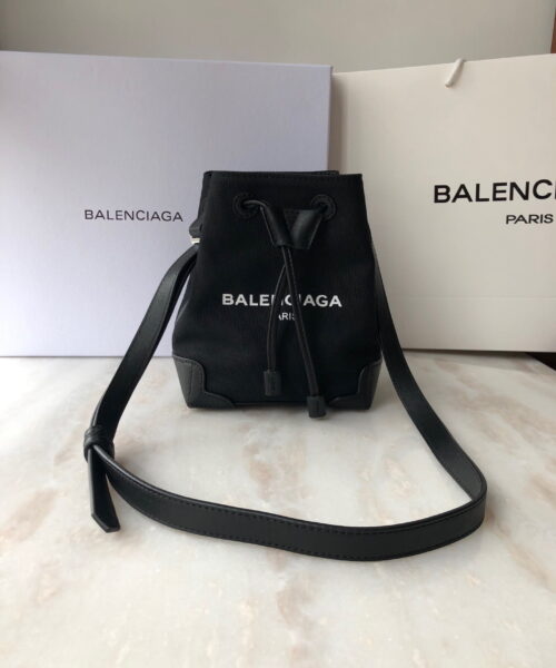 Balenciaga Navy Cabas Linen Crossbody Bag In Black, For Women, Women's Bags 9.8in/25cm