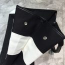 Balenciaga Navy Medium Cabas Tote Bag In Black And White, For Women, Women's Bags 14.1in/36cm