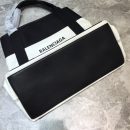 Balenciaga Navy Medium Cabas Tote Bag In Black And White, For Women, Women's Bags 14.1in/36cm
