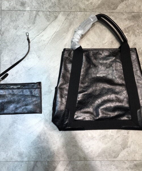 Balenciaga Navy Medium Cabas Tote Bag In Black, For Women, Women's Bags 14.1in/36cm