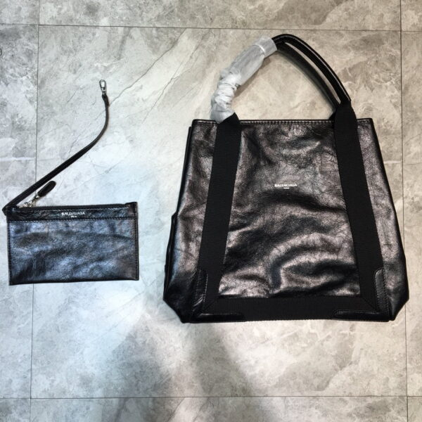 Balenciaga Navy Medium Cabas Tote Bag In Black, For Women, Women's Bags 14.1in/36cm