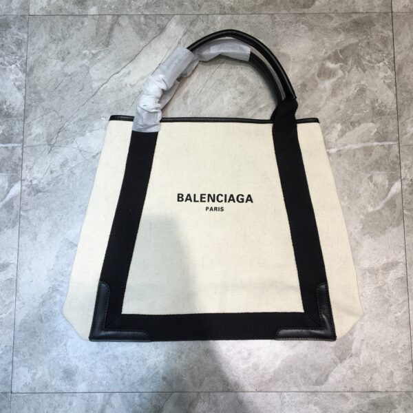 Balenciaga Navy Medium Cabas Tote Bag In Black, For Women, Women's Bags 14.1in/36cm 5812922HH3N9260