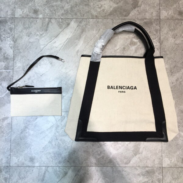 Balenciaga Navy Medium Cabas Tote Bag In Black, For Women, Women's Bags 14.1in/36cm 5812922HH3N9260