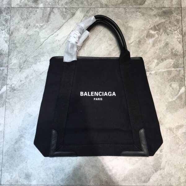 Balenciaga Navy Medium Cabas Tote Bag In Black, For Women, Women's Bags 14.1in/36cm
