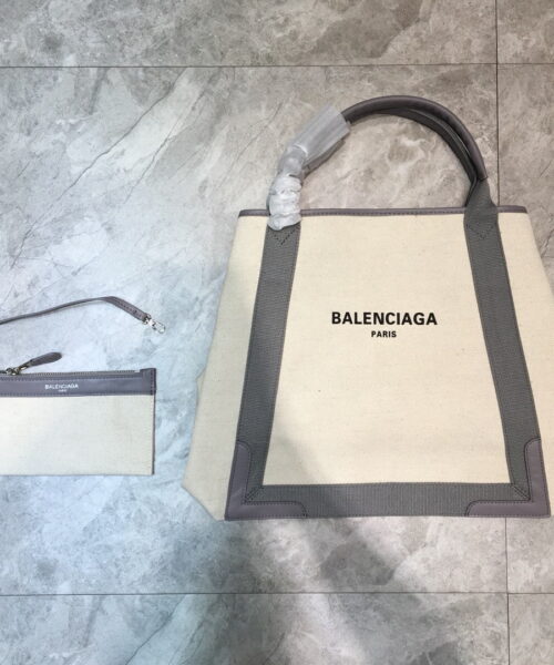 Balenciaga Navy Medium Cabas Tote Bag In Gray, For Women, Women's Bags 14.1in/36cm