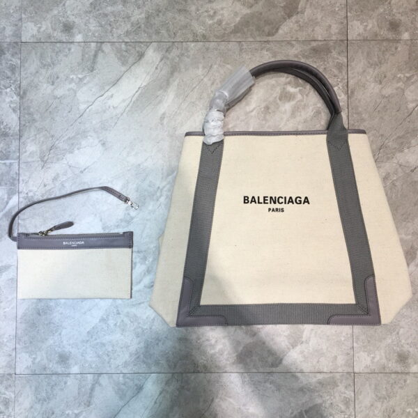 Balenciaga Navy Medium Cabas Tote Bag In Gray, For Women, Women's Bags 14.1in/36cm