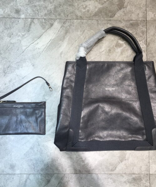 Balenciaga Navy Medium Cabas Tote Bag In Gray, For Women, Women's Bags 14.1in/36cm