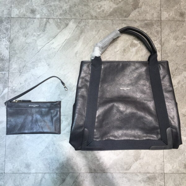 Balenciaga Navy Medium Cabas Tote Bag In Gray, For Women, Women's Bags 14.1in/36cm