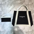 Balenciaga Navy Medium Cabas Tote Bag In White, For Women, Women's Bags 14.1in/36cm