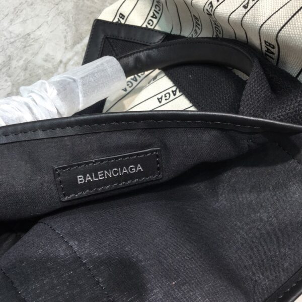 Balenciaga Navy Medium Cabas Tote Bag In White, For Women, Women's Bags 14.1in/36cm