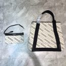 Balenciaga Navy Medium Cabas Tote Bag In White, For Women, Women's Bags 14.1in/36cm