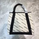 Balenciaga Navy Medium Cabas Tote Bag In White, For Women, Women's Bags 14.1in/36cm
