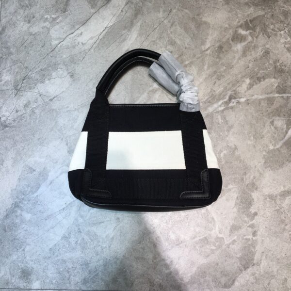 Balenciaga Navy Small Cabas Tote Bag In Black And White, For Women, Women's Bags 18.5in/47cm