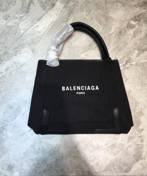 Balenciaga Navy Small Cabas Tote Bag In Black, For Women, Women's Bags 18.5in/47cm 3399332HH3N1000