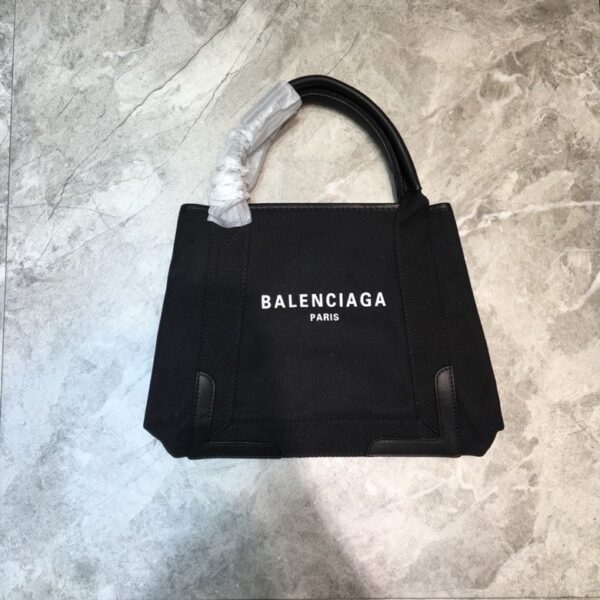 Balenciaga Navy Small Cabas Tote Bag In Black, For Women, Women's Bags 18.5in/47cm 3399332HH3N1000