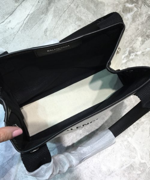 Balenciaga Navy Small Cabas Tote Bag In Black, For Women, Women's Bags 18.5in/47cm 3399332HH3N9260