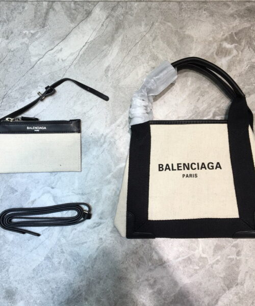 Balenciaga Navy Small Cabas Tote Bag In Black, For Women, Women's Bags 18.5in/47cm 3399332HH3N9260
