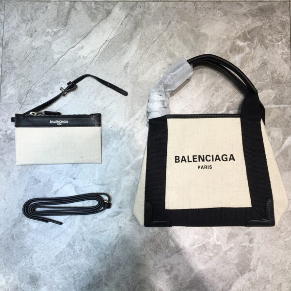 Balenciaga Navy Small Cabas Tote Bag In Black, For Women, Women's Bags 18.5in/47cm 3399332HH3N9260
