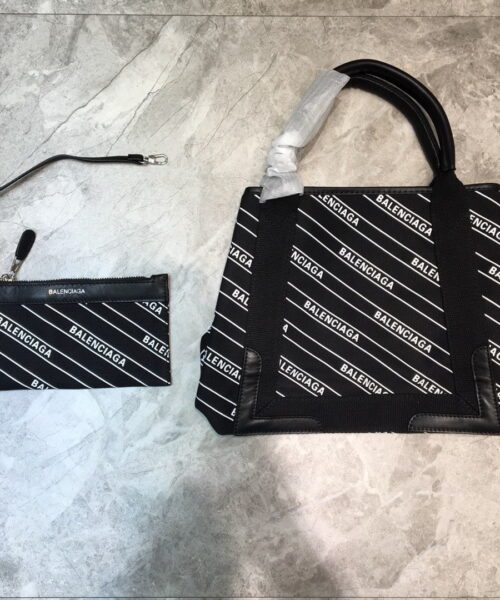 Balenciaga Navy Small Cabas Tote Bag In Black, For Women, Women's Bags 18.5in/47cm