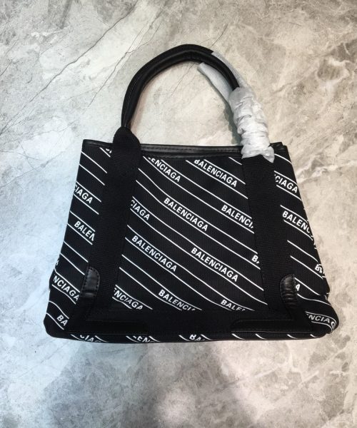 Balenciaga Navy Small Cabas Tote Bag In Black, For Women, Women's Bags 18.5in/47cm