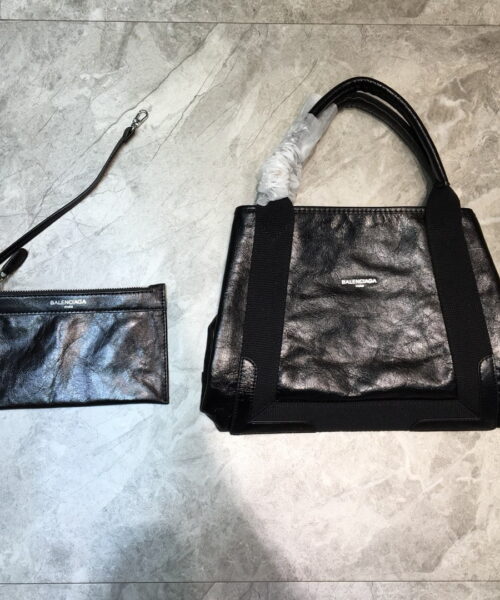 Balenciaga Navy Small Cabas Tote Bag In Black, For Women, Women's Bags 18.5in/47cm