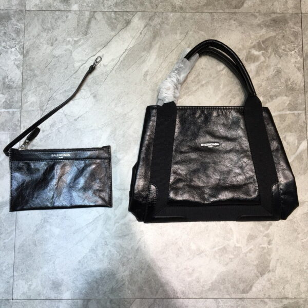Balenciaga Navy Small Cabas Tote Bag In Black, For Women, Women's Bags 18.5in/47cm