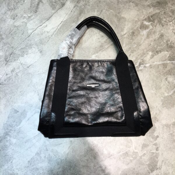 Balenciaga Navy Small Cabas Tote Bag In Black, For Women, Women's Bags 18.5in/47cm