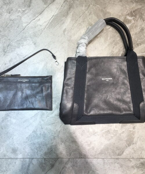 Balenciaga Navy Small Cabas Tote Bag In Gray, For Women, Women's Bags 18.5in/47cm